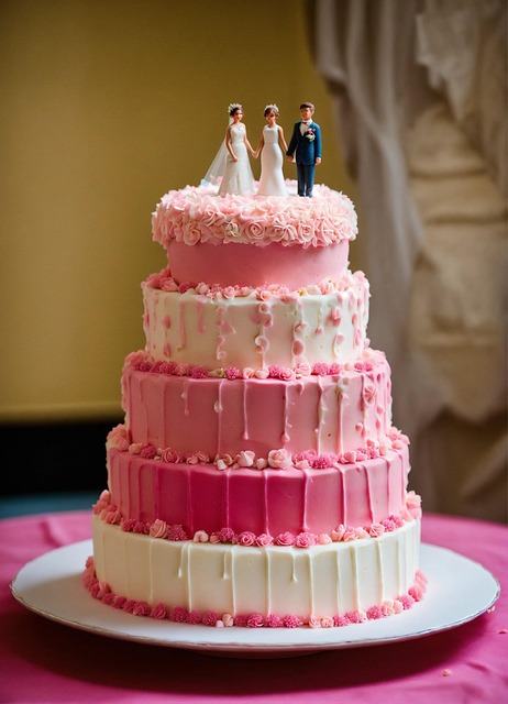 Free ai generated wedding cake dessert illustration