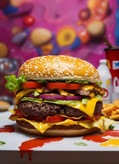 Download free HD stock image of Ai Generated Burger Free ai generated burger hamburger illustration