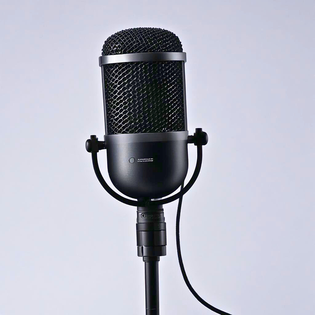 Free microphone stand black illustration
