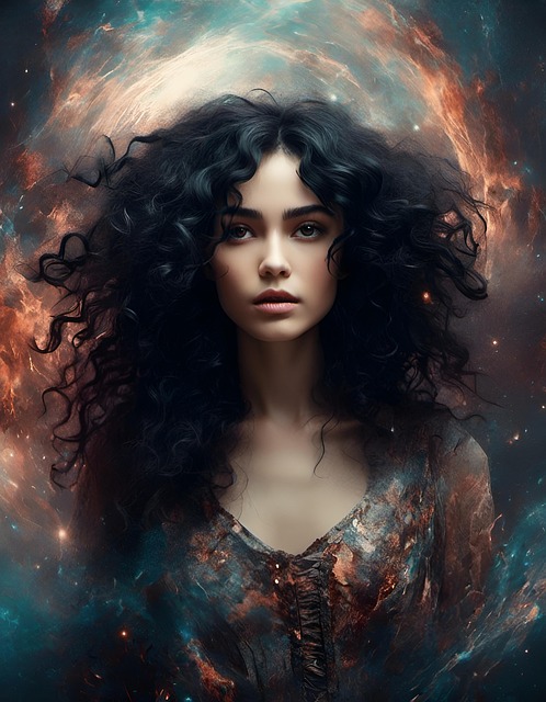 Download free HD stock image of Ai Generated Woman Free ai generated woman cosmic illustration