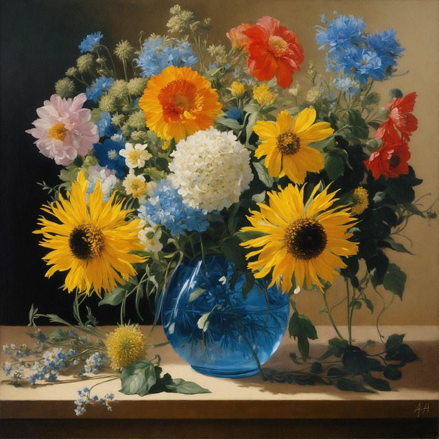 Free ai generated flowers nature illustration