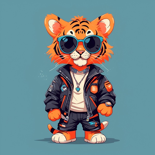 Download free HD stock image of Ai Generated Tiger Free ai generated tiger cartoon illustration