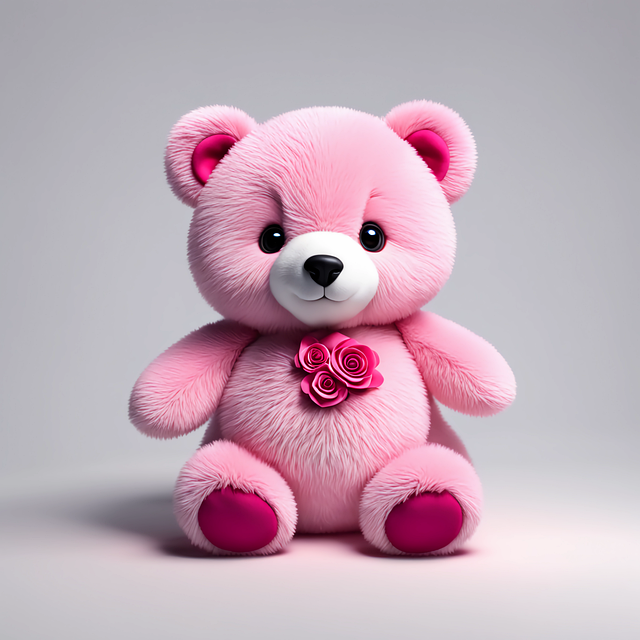 Free ai generated teddy bear valentine's day illustration