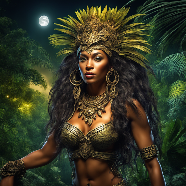Free ai generated warrior goddess illustration