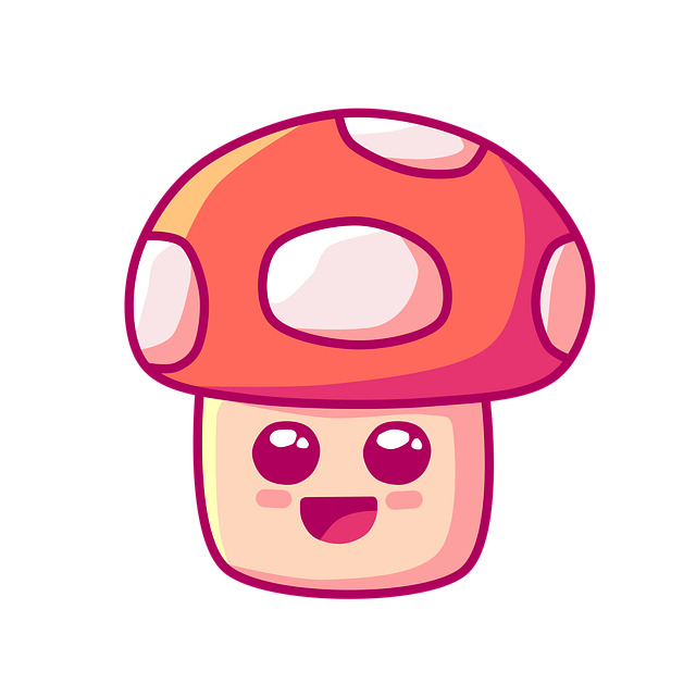 Free mushroom cartoon spore illustration