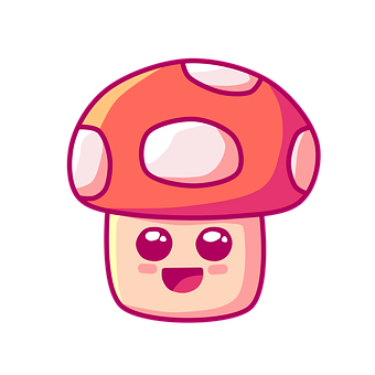 Champignon, Tegneserie, Spore, Kawaii