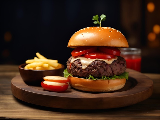 Free ai generated burger food illustration