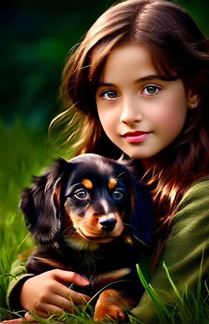 Free woman animal pet illustration
