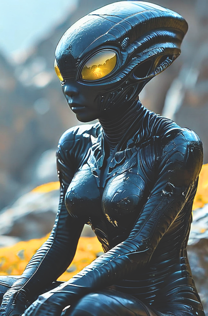 Download free HD stock image of Ai Generated Alien Free ai generated alien extraterrestrial illustration