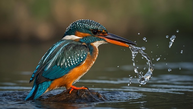 Download free HD stock image of Ai Generated Kingfisher Free ai generated kingfisher bird illustration