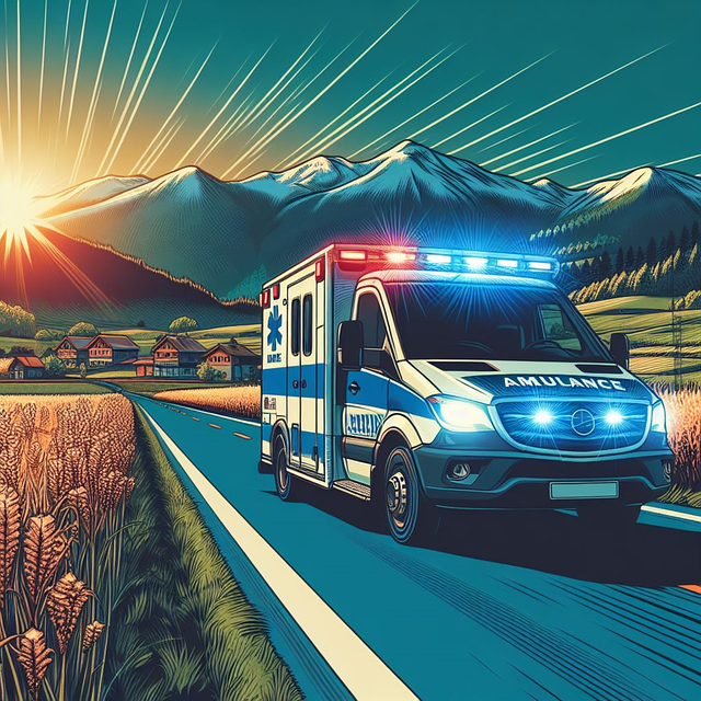 Free ai generated rescue ambulance illustration