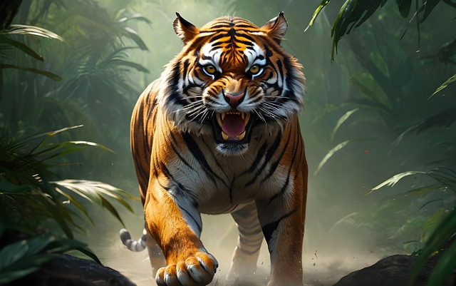 Free ai generated wildlife tiger illustration