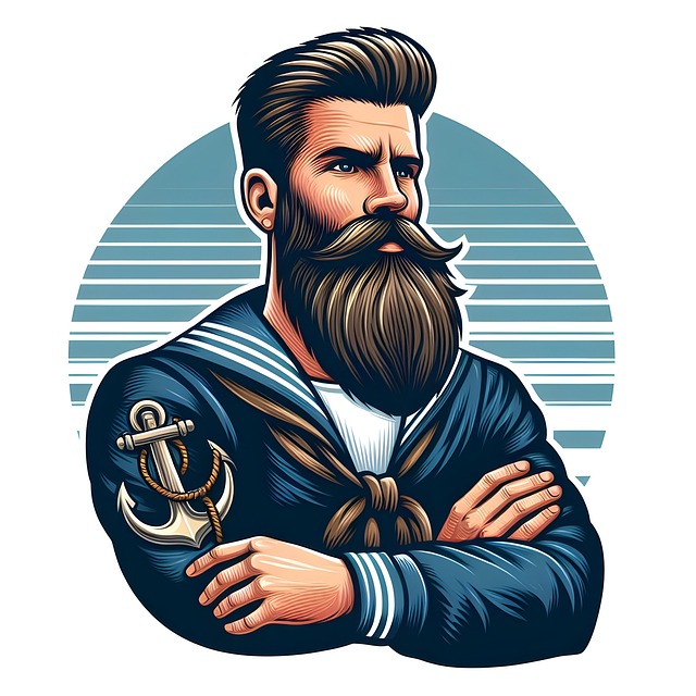 Free ai generated sailor captain illustration