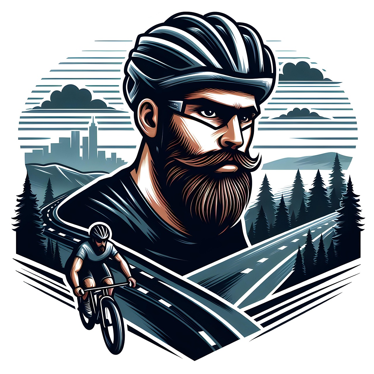 Bike Riding Image Ai Download Ai Generated, Bike, Cyclist. Royalty-Free Stock Illustration ...