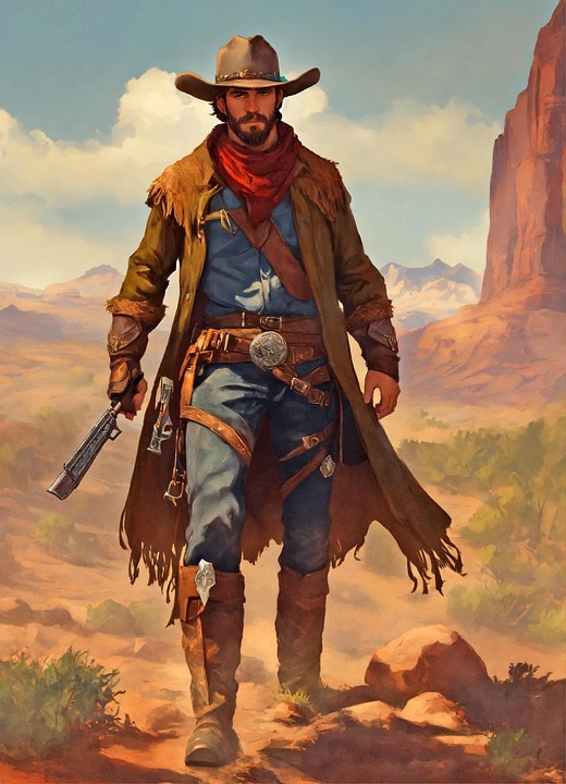 Ai Generated Cowboy Wild West Stock