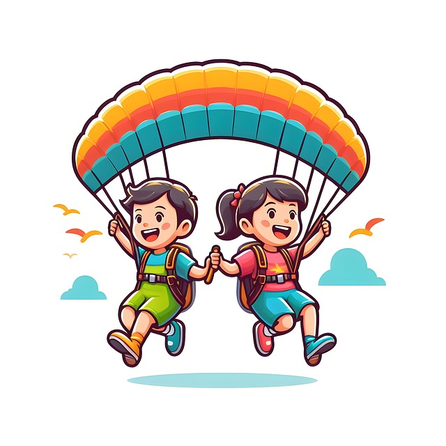 Free ai generated paragliding parachute illustration