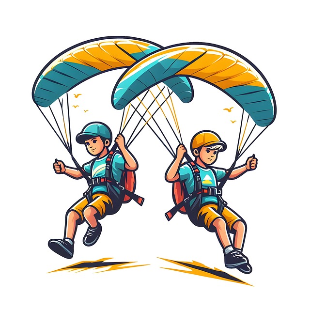 Free ai generated paragliding parachute illustration