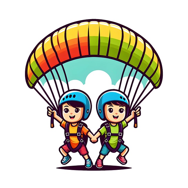Free ai generated paragliding parachute illustration