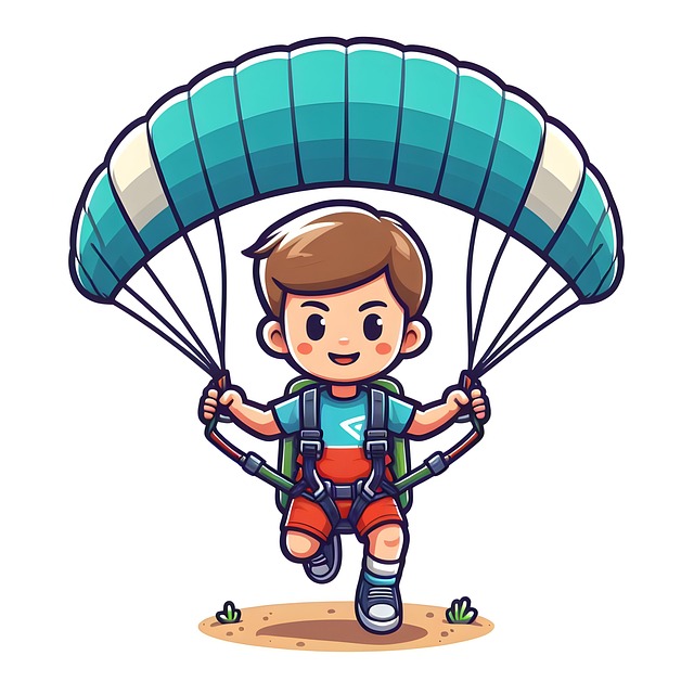 Free ai generated paragliding parachute illustration