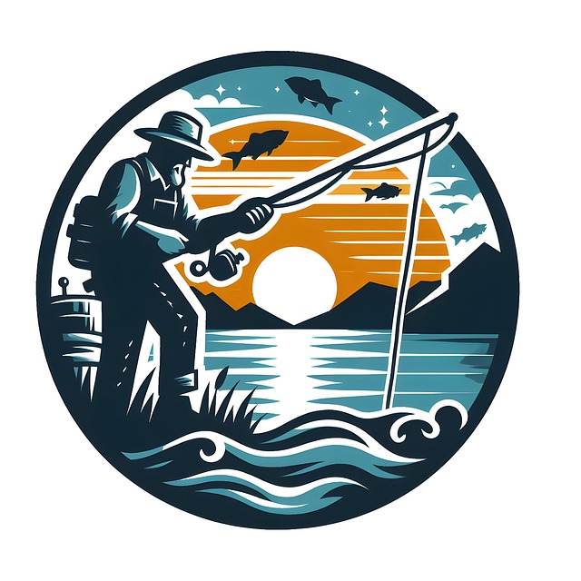 Free ai generated fishing fisherman illustration