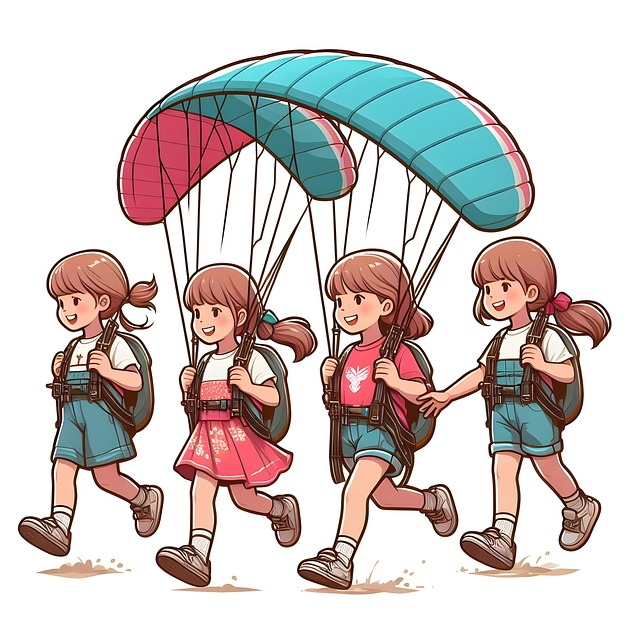 Free ai generated paragliding parachute illustration