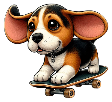 Ai Genereret, Hund, Skateboarding