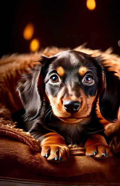 Free ai generated dachshund puppy illustration