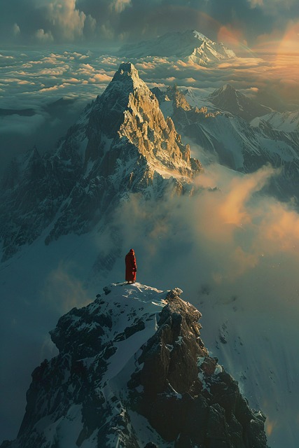 Download free HD stock image of Ai Generated Mountains Free ai generated mountains nature illustration
