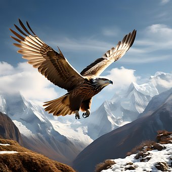 Vogel, Natur, Winter, Fliegend, Schnee