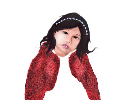 Schattig, Karakter, Digitaal Schilderij