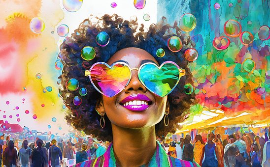 Free Woman Glasses illustration and picture