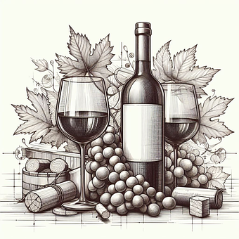 Free Ai Generated Wine illustration and picture