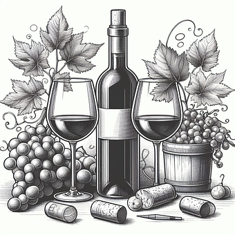 Free Ai Generated Wine illustration and picture
