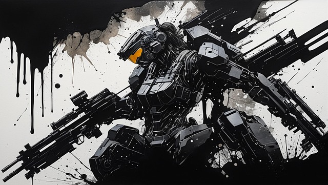 Free ai generated robot defender illustration