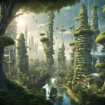Free Ai Generated Futuristic illustration and picture