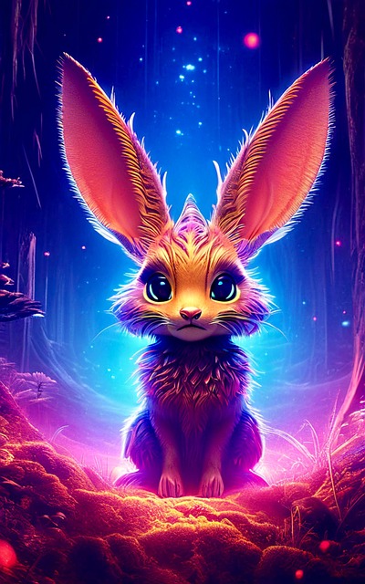 Free ai generated rabbit fantasy illustration