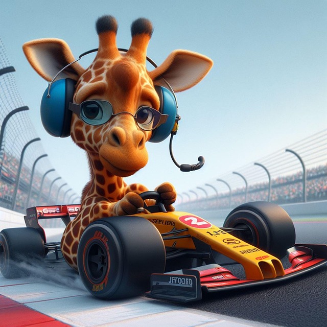 Free ai generated giraffe car illustration
