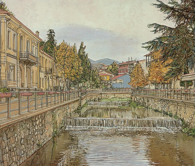Florina, Natuur, Wolken, Brug, Straat