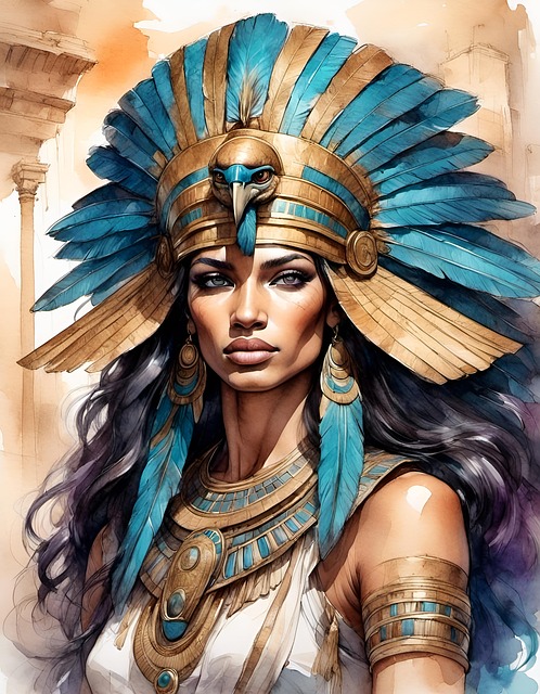 Free goddess egyptian woman illustration