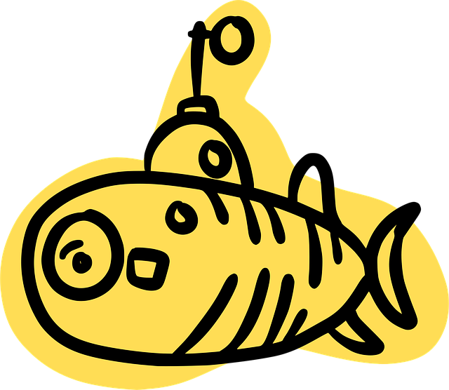 Free submarine underwater nautical vector