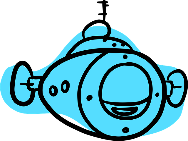 Free submarine underwater nautical vector