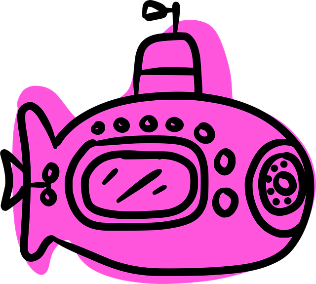 Free submarine underwater nautical vector