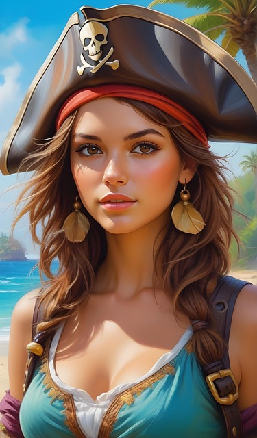 Free ai generated pirate nature illustration