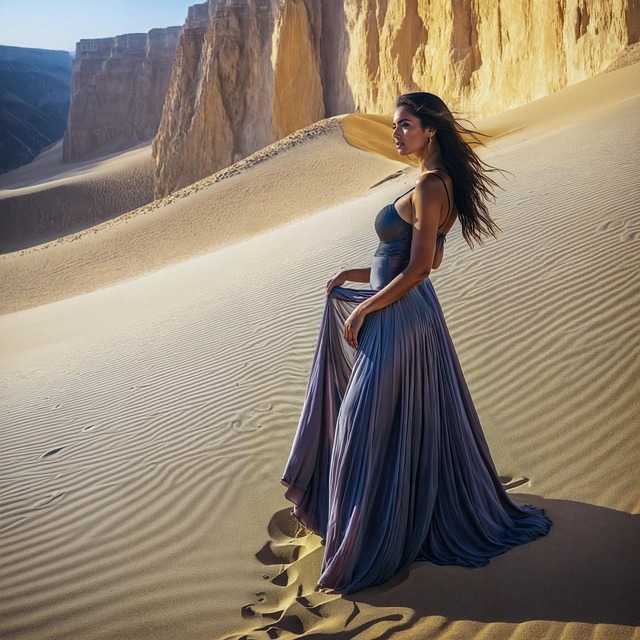 Free ai generated woman desert illustration