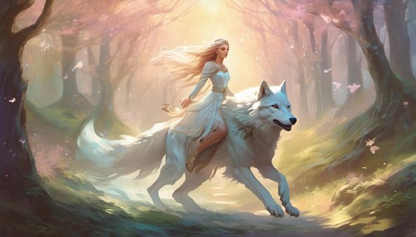 Free Ai Generated Wolf illustration and picture