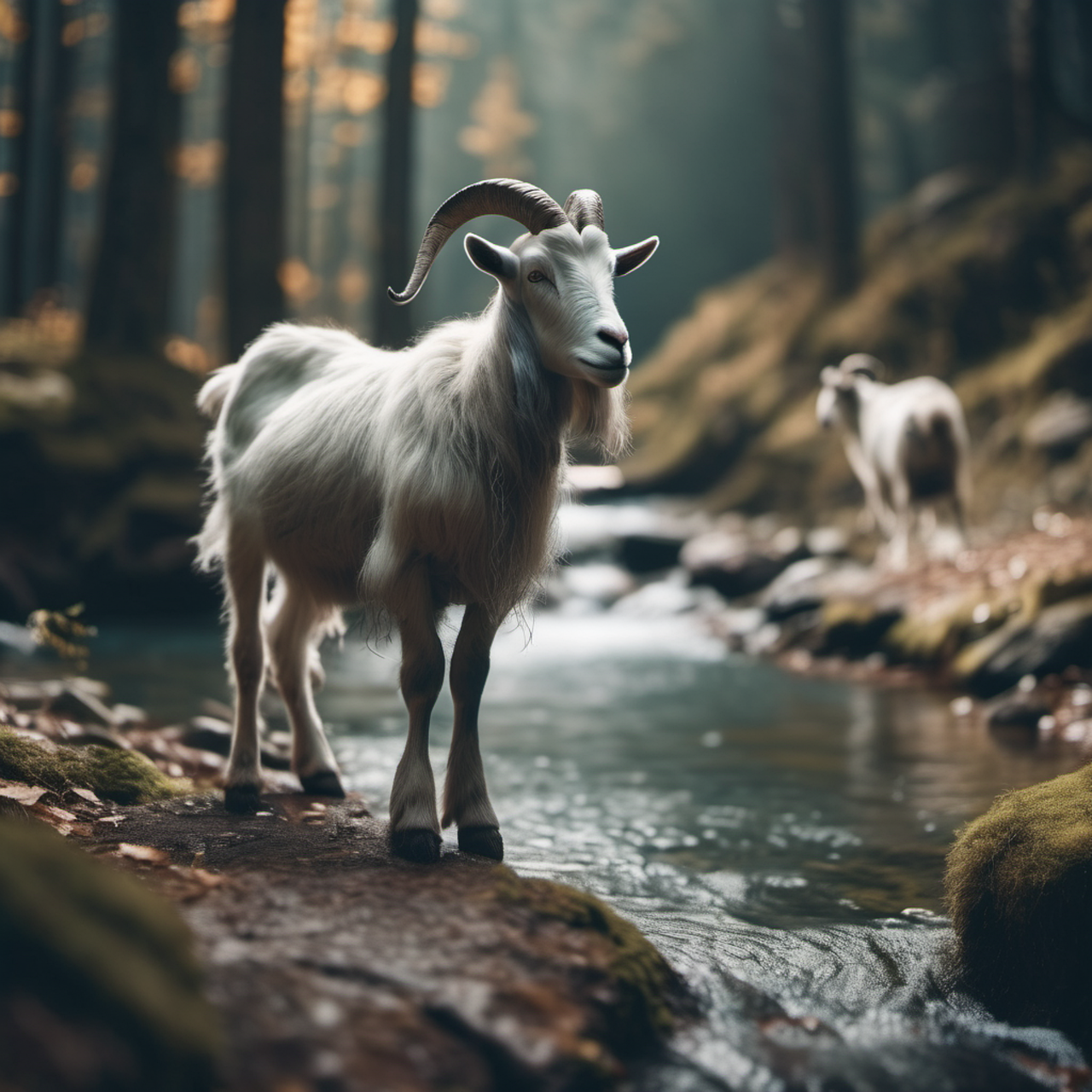 Download Ai Generated, Goat, River. Royalty-Free Stock Illustration ...