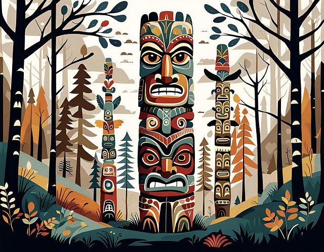 Ai Generiert, Totem, Indigene, Stammes