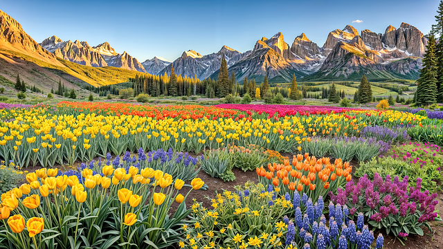 Free ai generated flowers meadow illustration