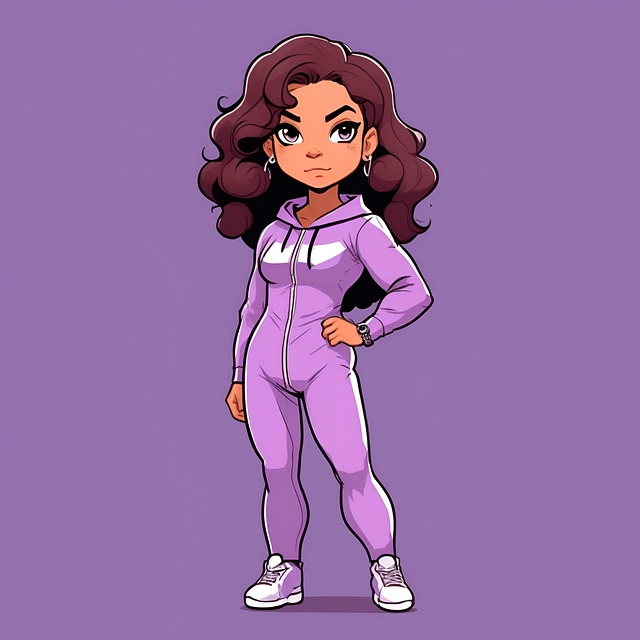Free ai generated woman cartoon illustration