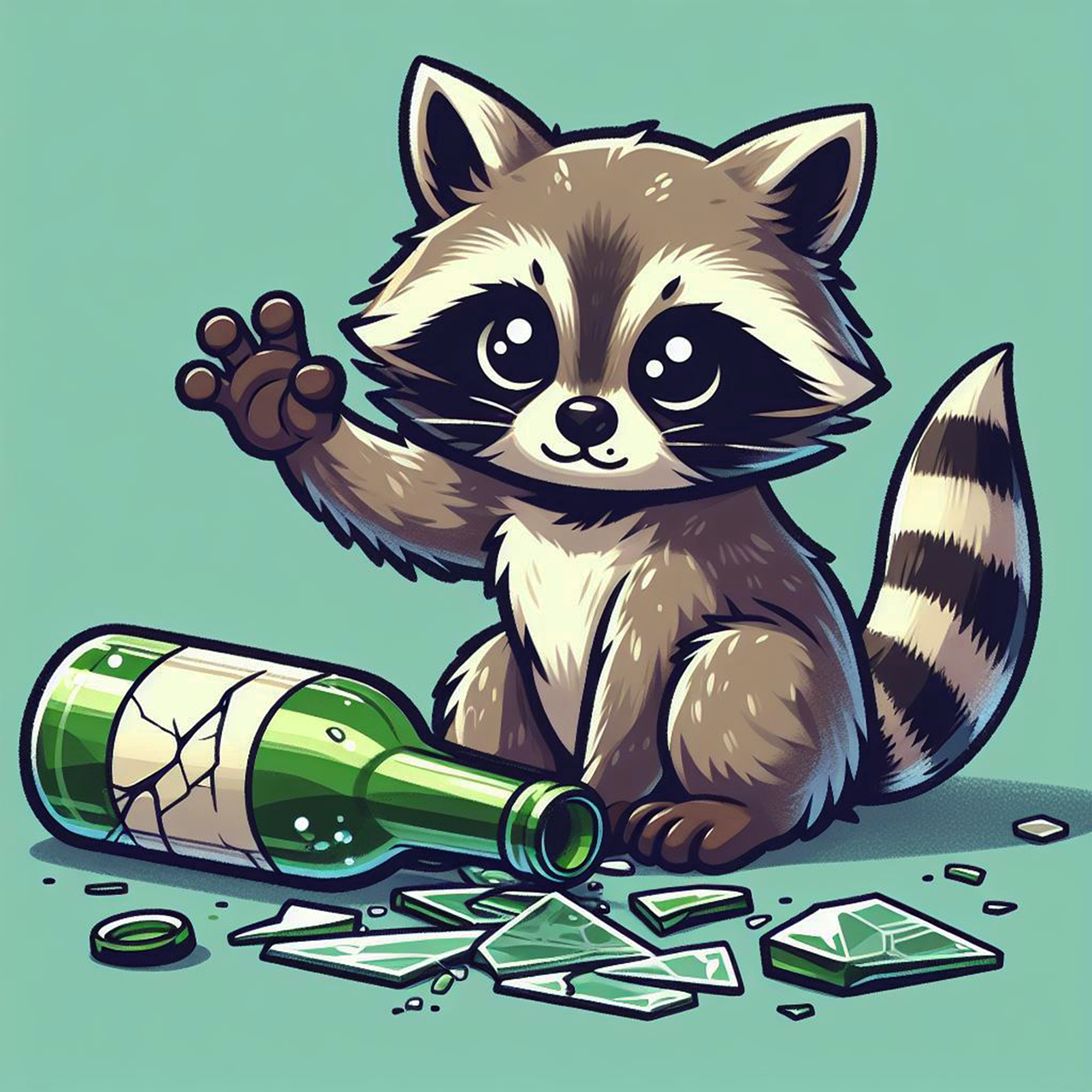 Drinking Racoon Line Drawing Download Raccoon, Drink, Cute. Royalty-Free Stock Illustration Image ...